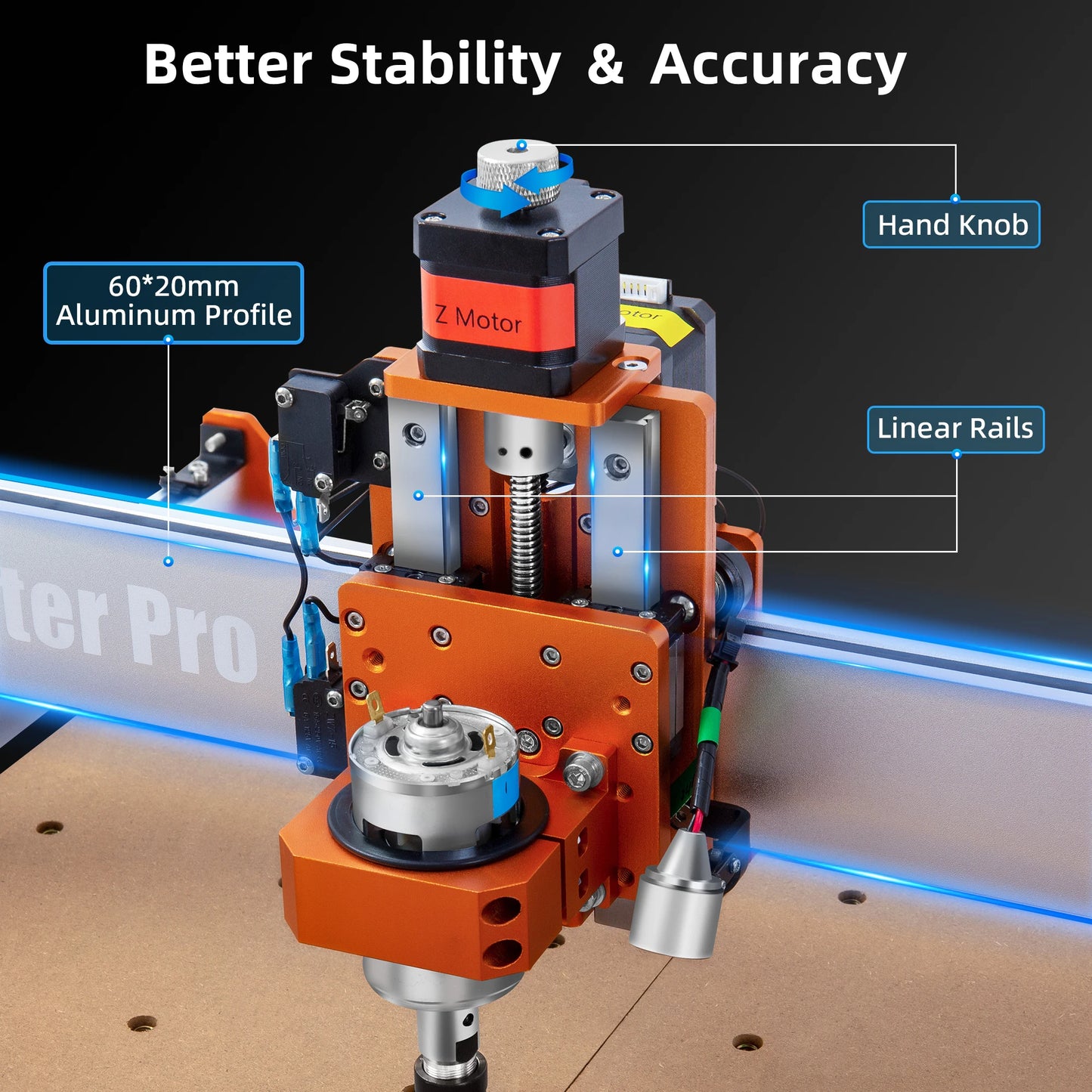 All Aluminum Frame CNC Milling Machine for Wood Carving