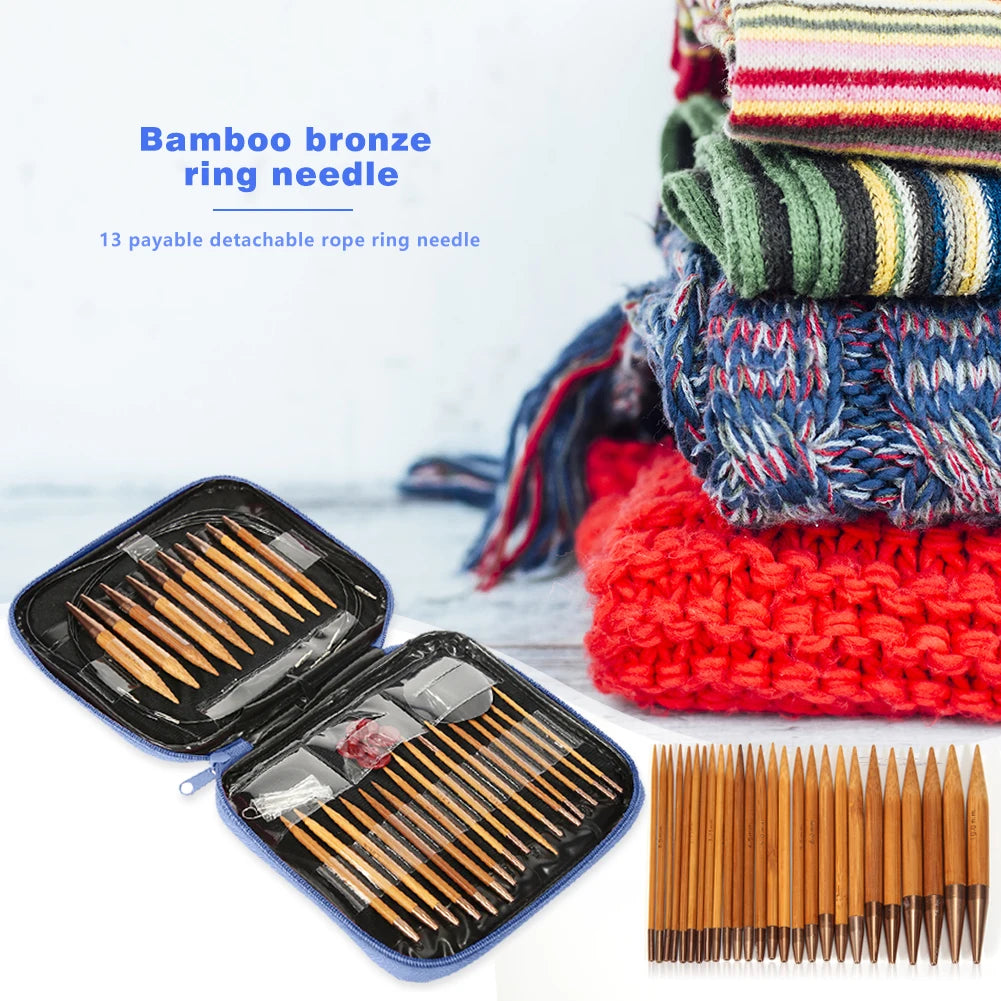 Interchangeable Bamboo Circular Knitting Needles