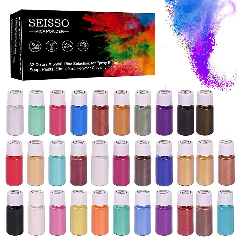 Mica Powder Pigment Epoxy Resin 32 Colors