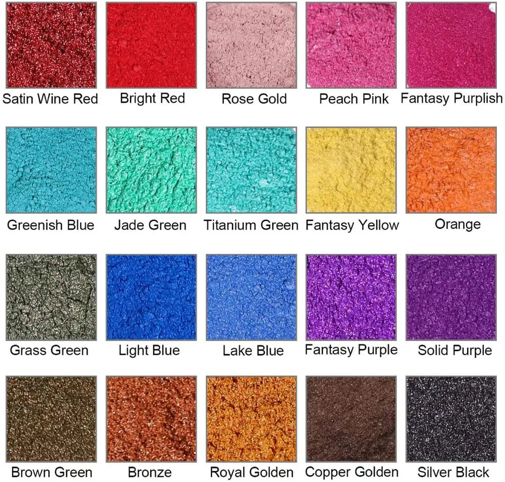 20 Colors 10g Mica Powder Dye