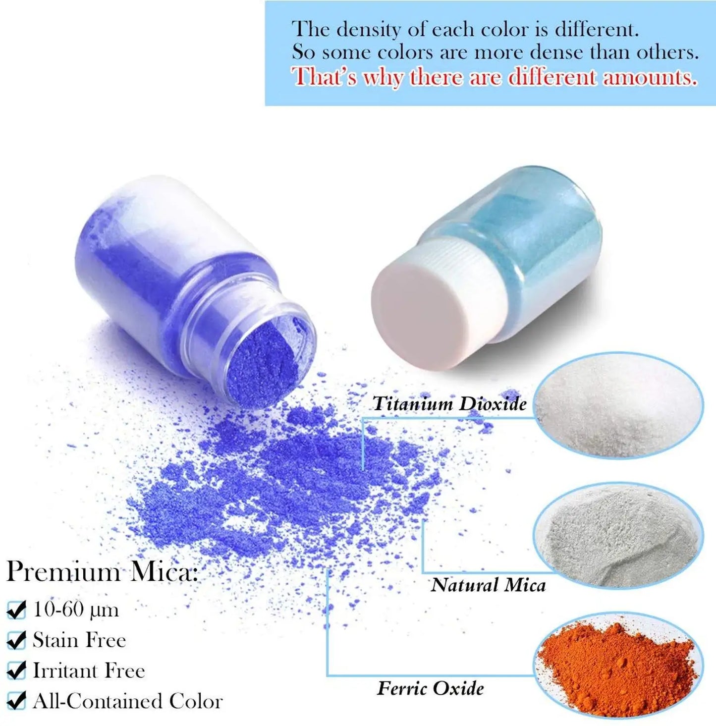 20 Colors 10g Mica Powder Dye