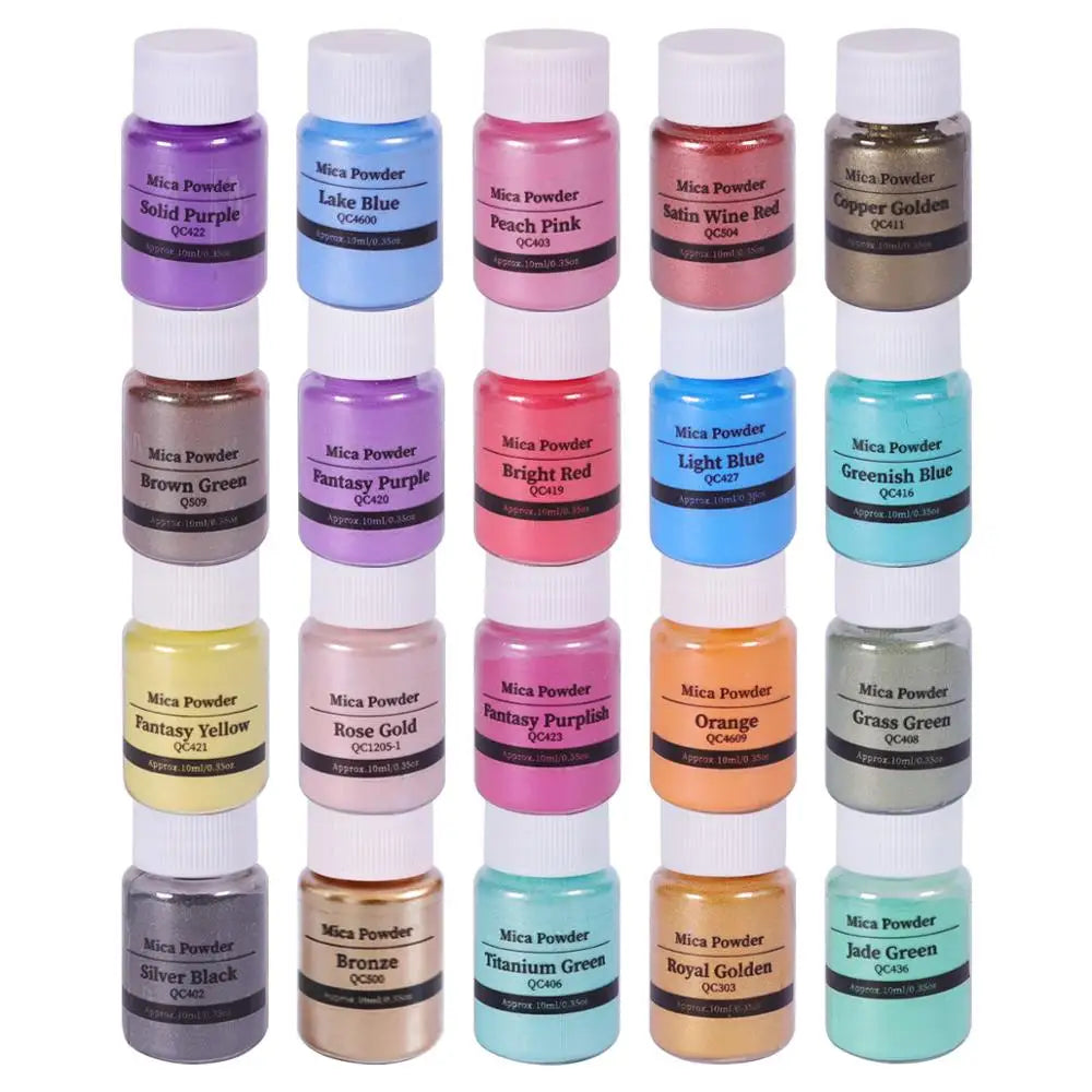 20 Colors 10g Mica Powder Dye