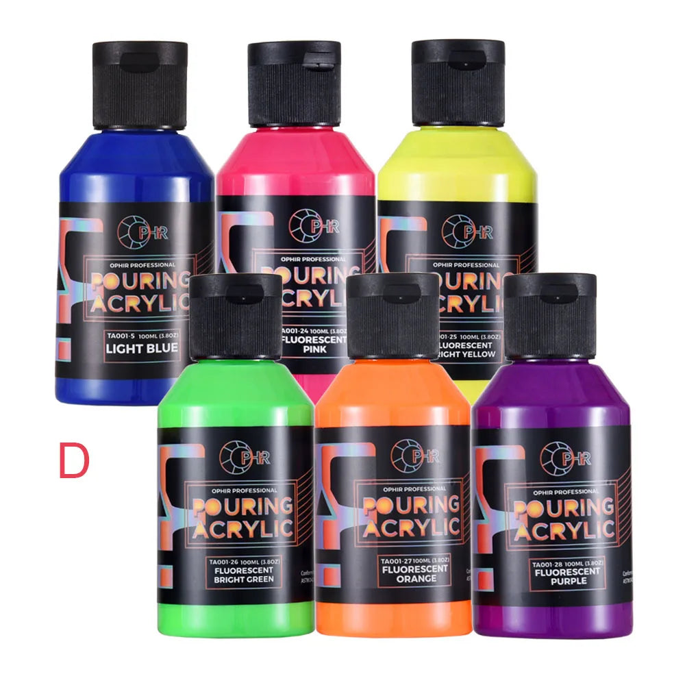 6-Color Pre-Mixed Acrylic Pouring Paint Kit