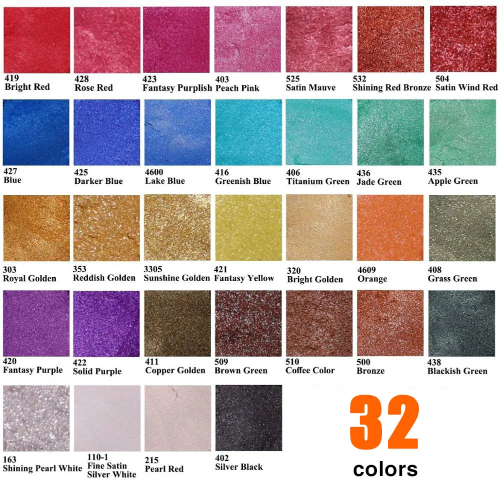 Mica Powder Pigment Epoxy Resin 32 Colors