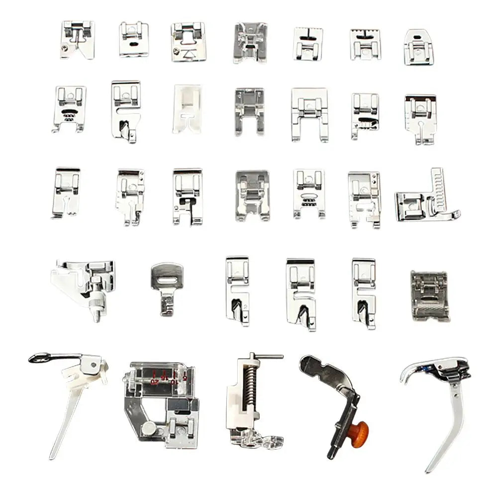 32pcs Mini Domestic Sewing Machine Presser Foot Feet