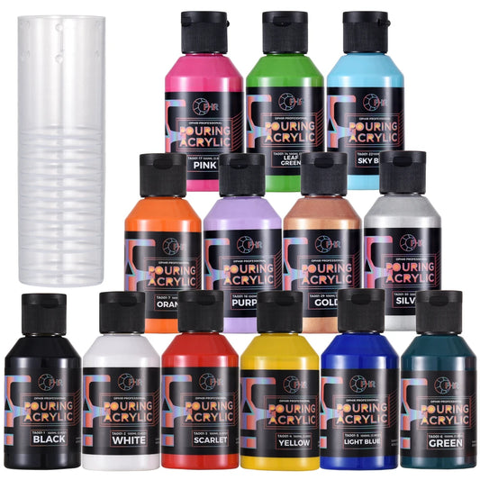 Water-Based High Flow Pouring Acrylic Paint 100ML/Bottle