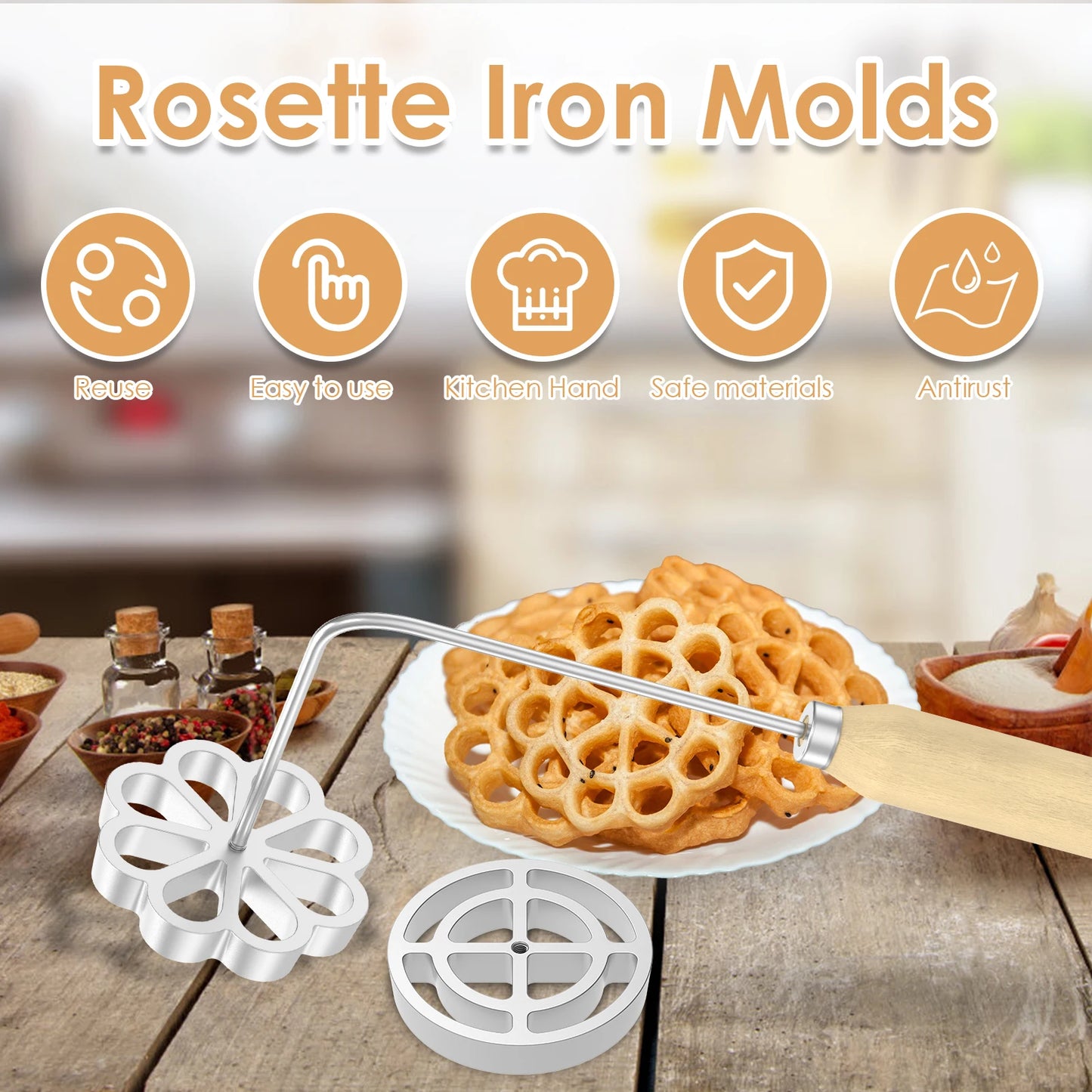 Rosettes Cookie Molds