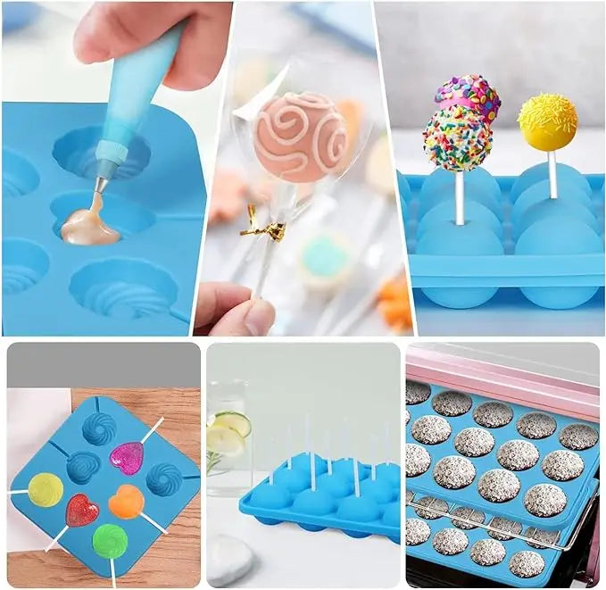 554PCS Cake Making Kit-Silicone Lollipop Molds