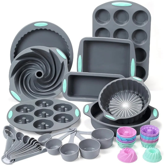 49 Pieces Silicone Bakeware Set