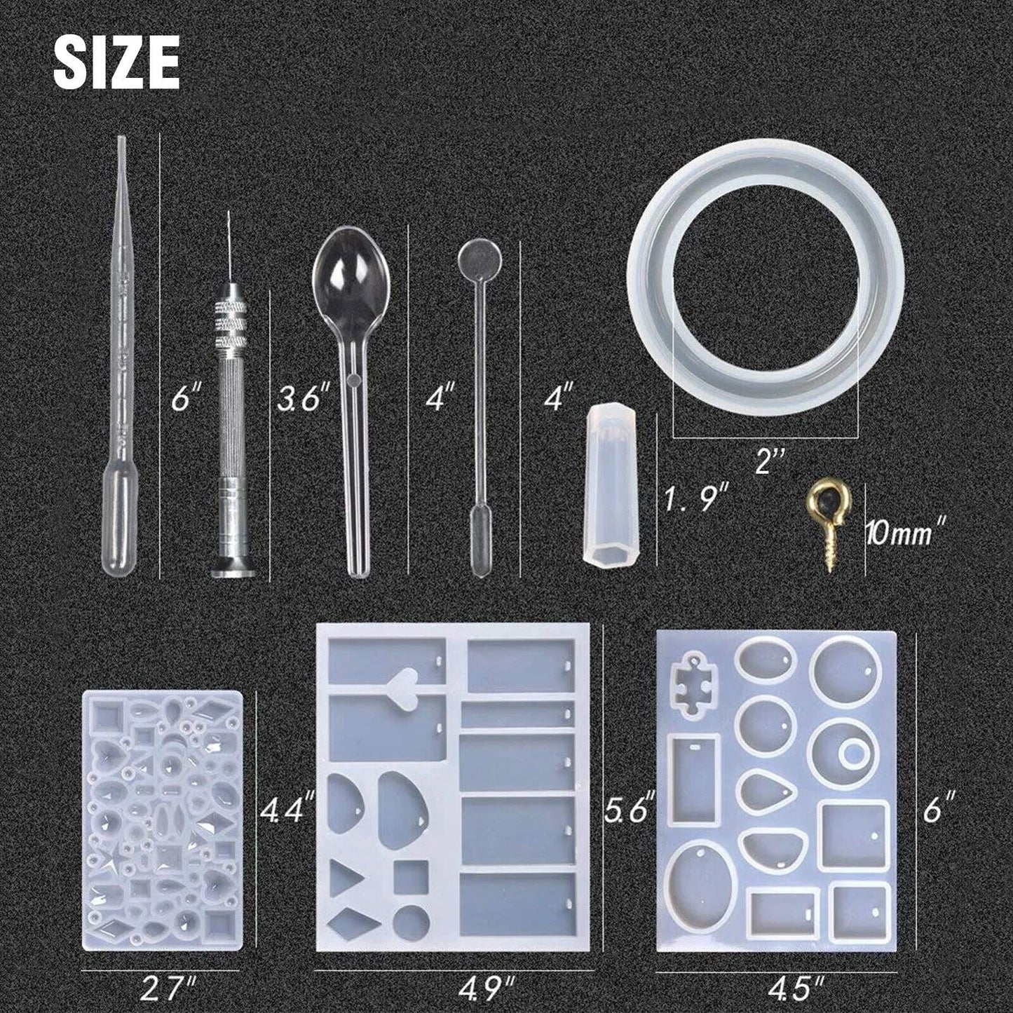 229pcs Resin Casting Silicone Molds