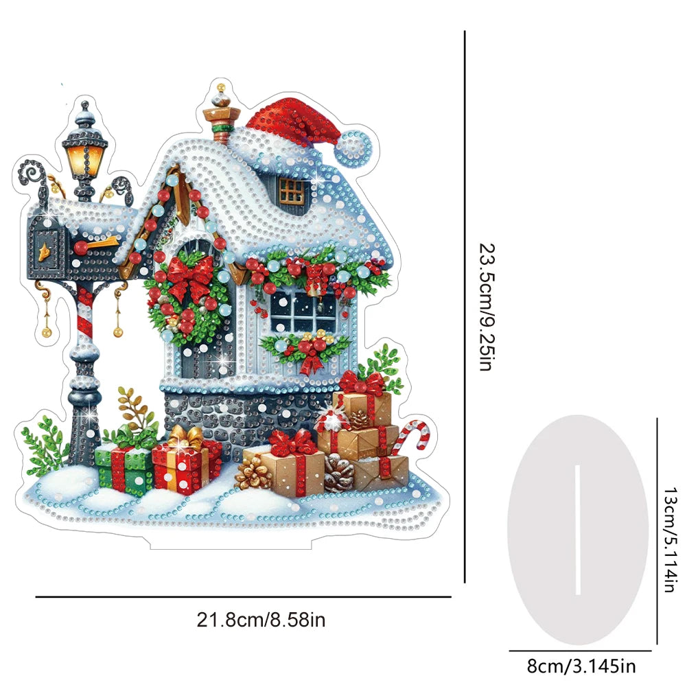 Snowman Ornament Christmas Diamond Art Tabletop Decorations