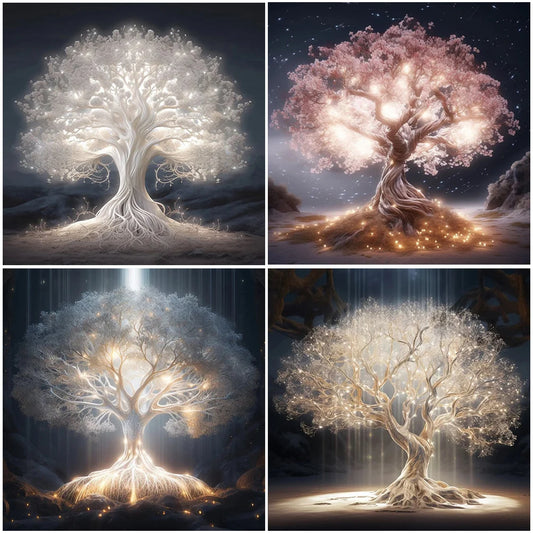 The Tree of The Gods 30*30CM Full Round Drill Diamond Painting  Kit