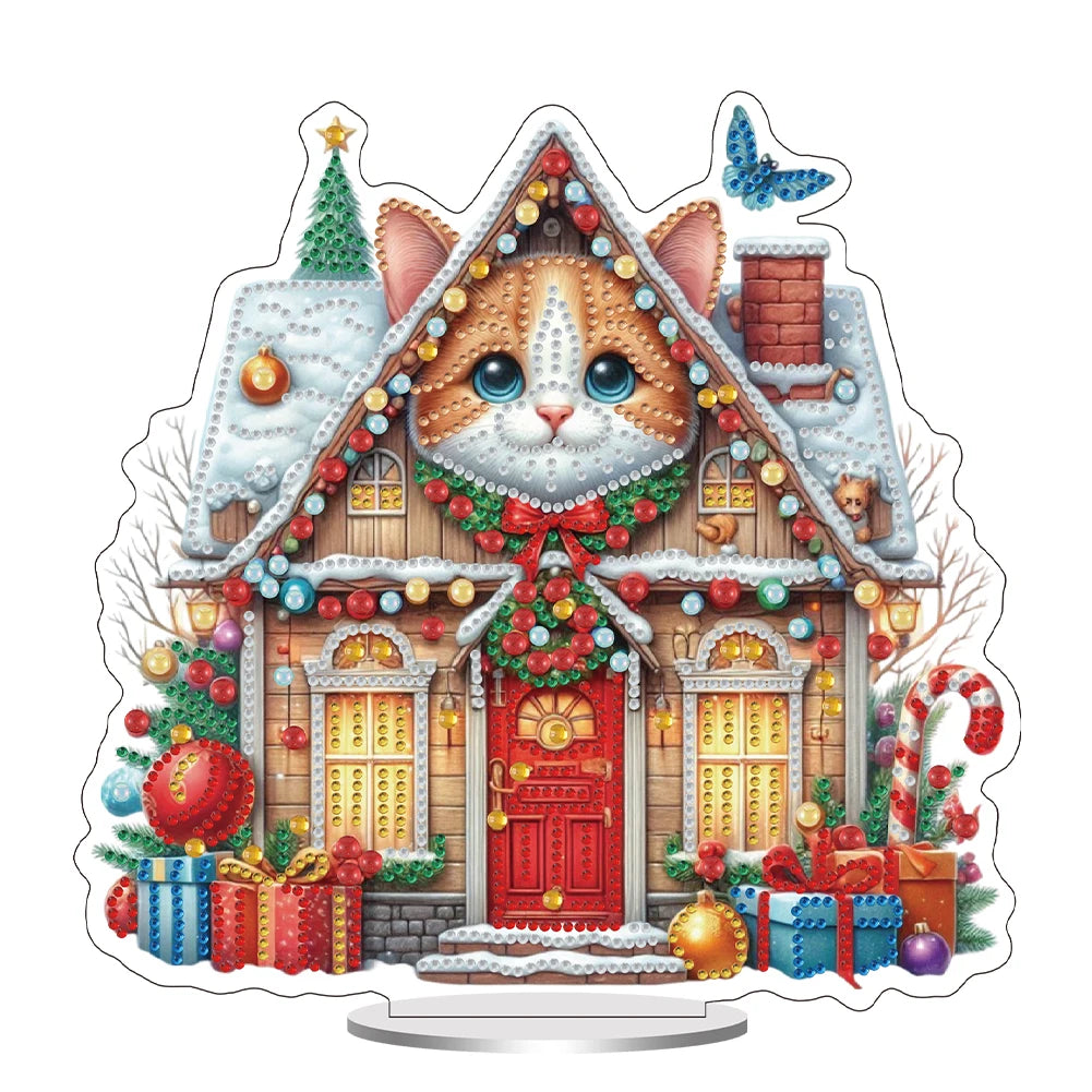 Acrylic Christmas Diamond Painting Tabletop Ornaments Kit