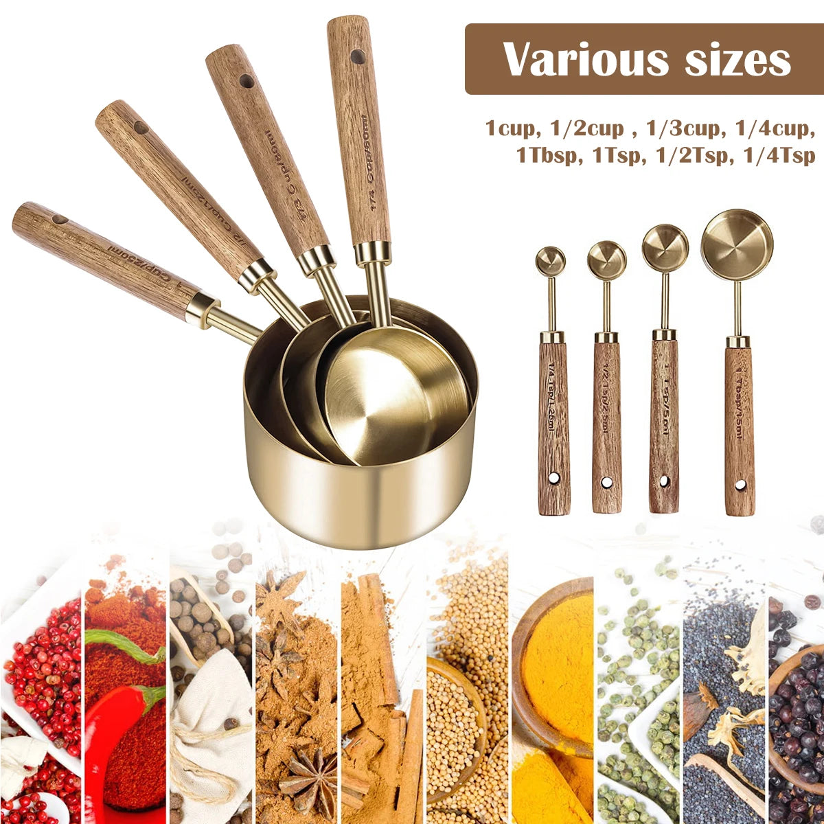 8/16Pcs Stainless Steel Measuring Spoon Set