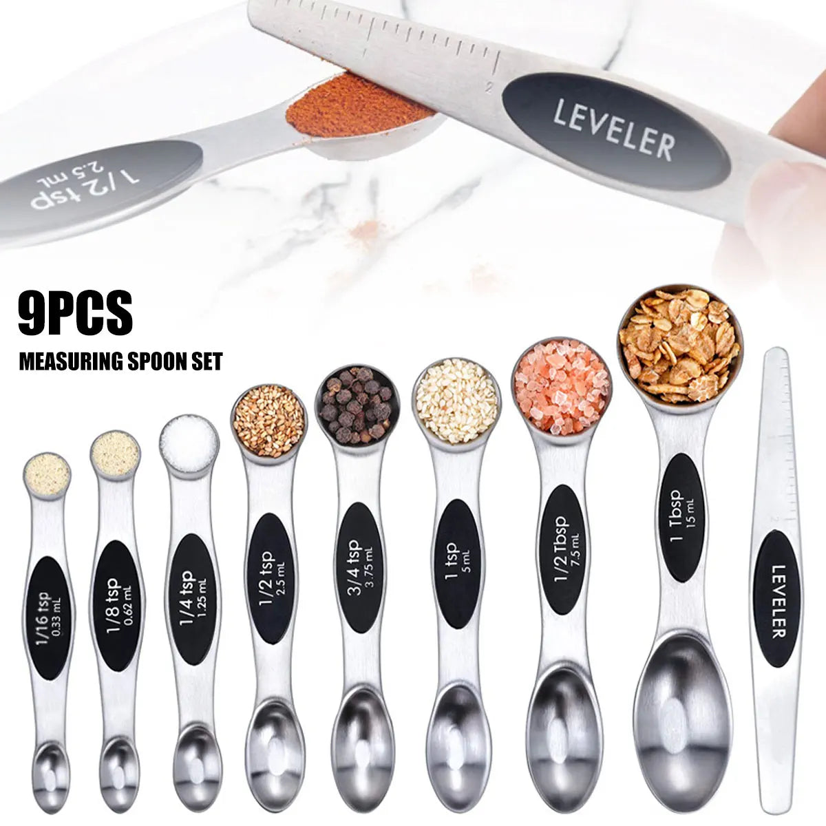 1-4Set Magnetic Double Head Measuring Spoon