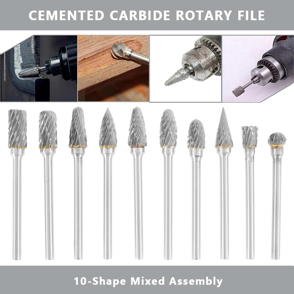 Tungsten Carbide Burrs Set for Dremel Wood Carving