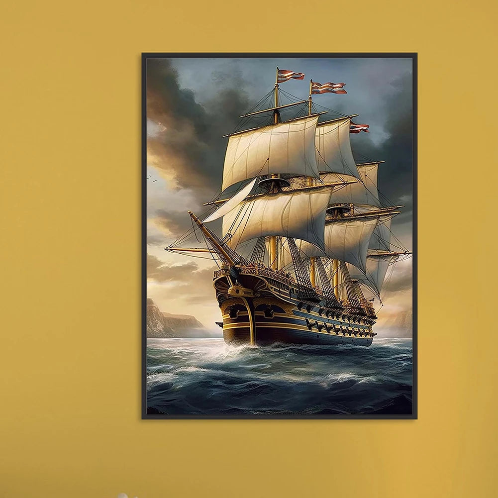 Sea Sailing Full Square Drill Diamond Painting Home Decor