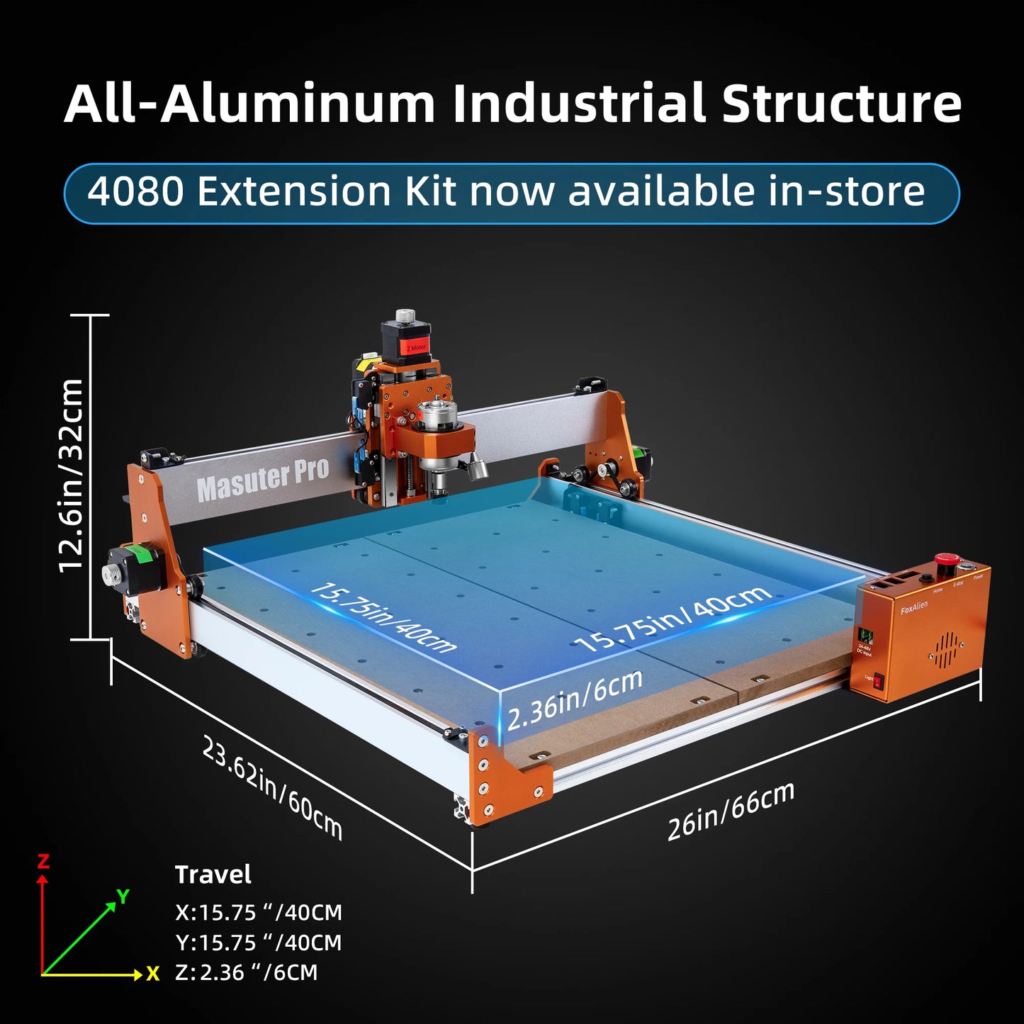 All Aluminum Frame CNC Milling Machine for Wood Carving