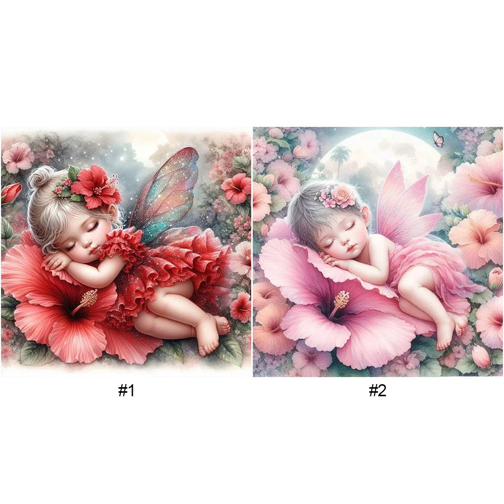 Flower Fairy Full Round Drill Diamond Painting  Kit