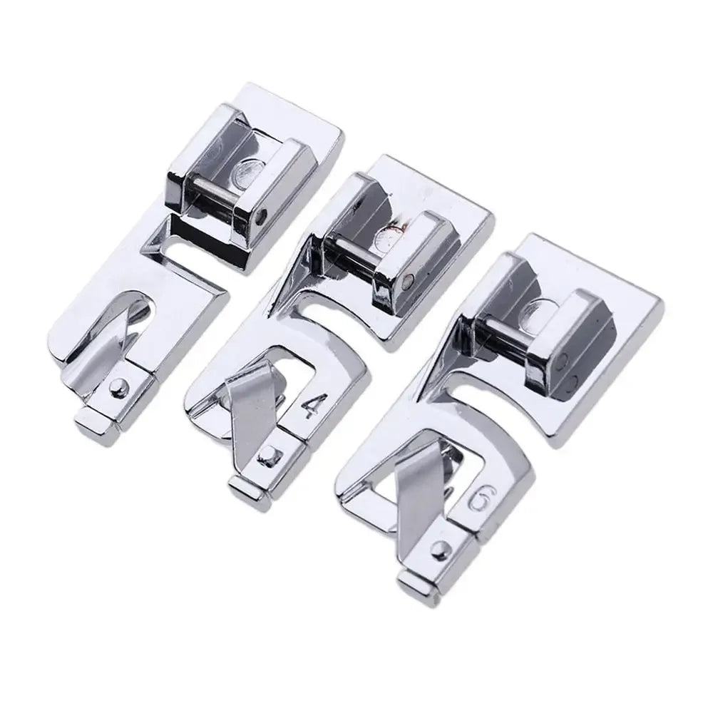 3Pcs sewing accessories Narrow Rolled Hem Sewing Machine Presser Foot