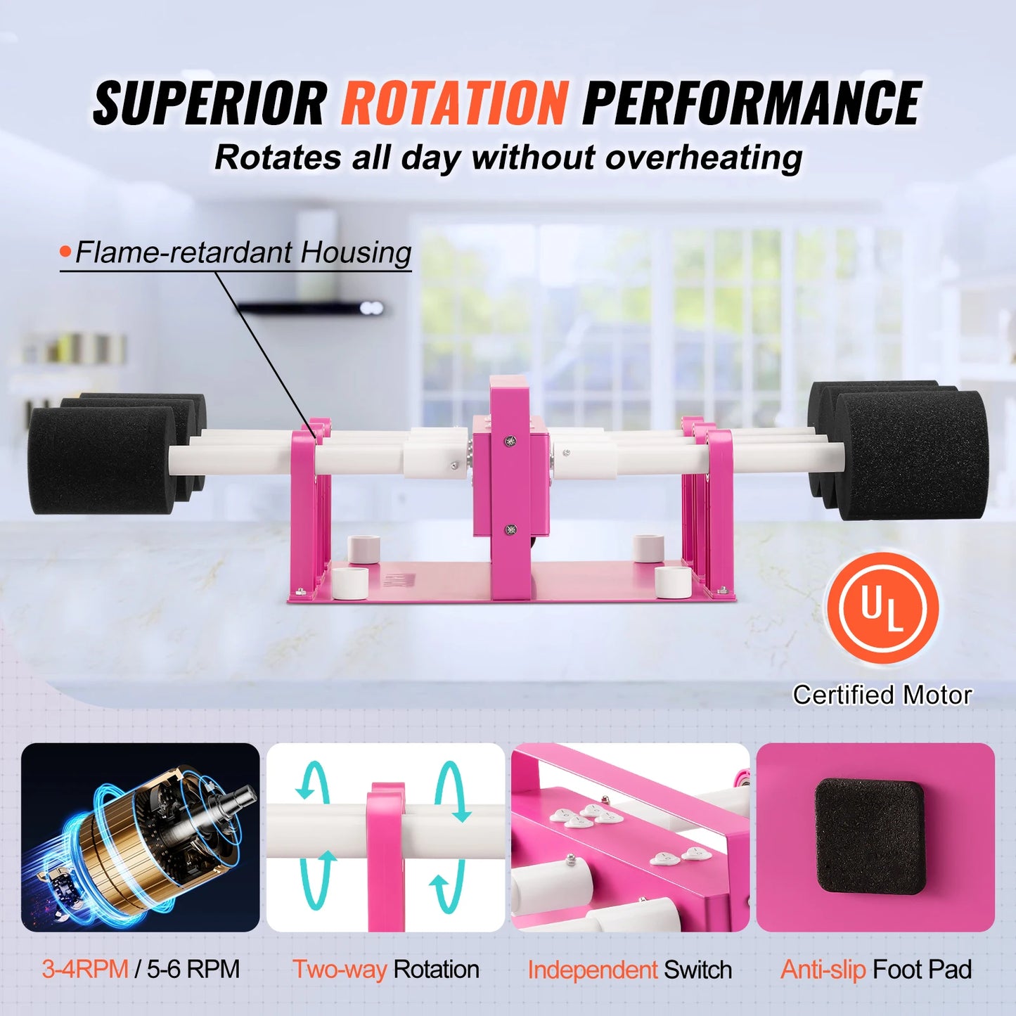 1/2/4/6 Cup Turner Two-Way Rotation Multi Tumbler Spinner