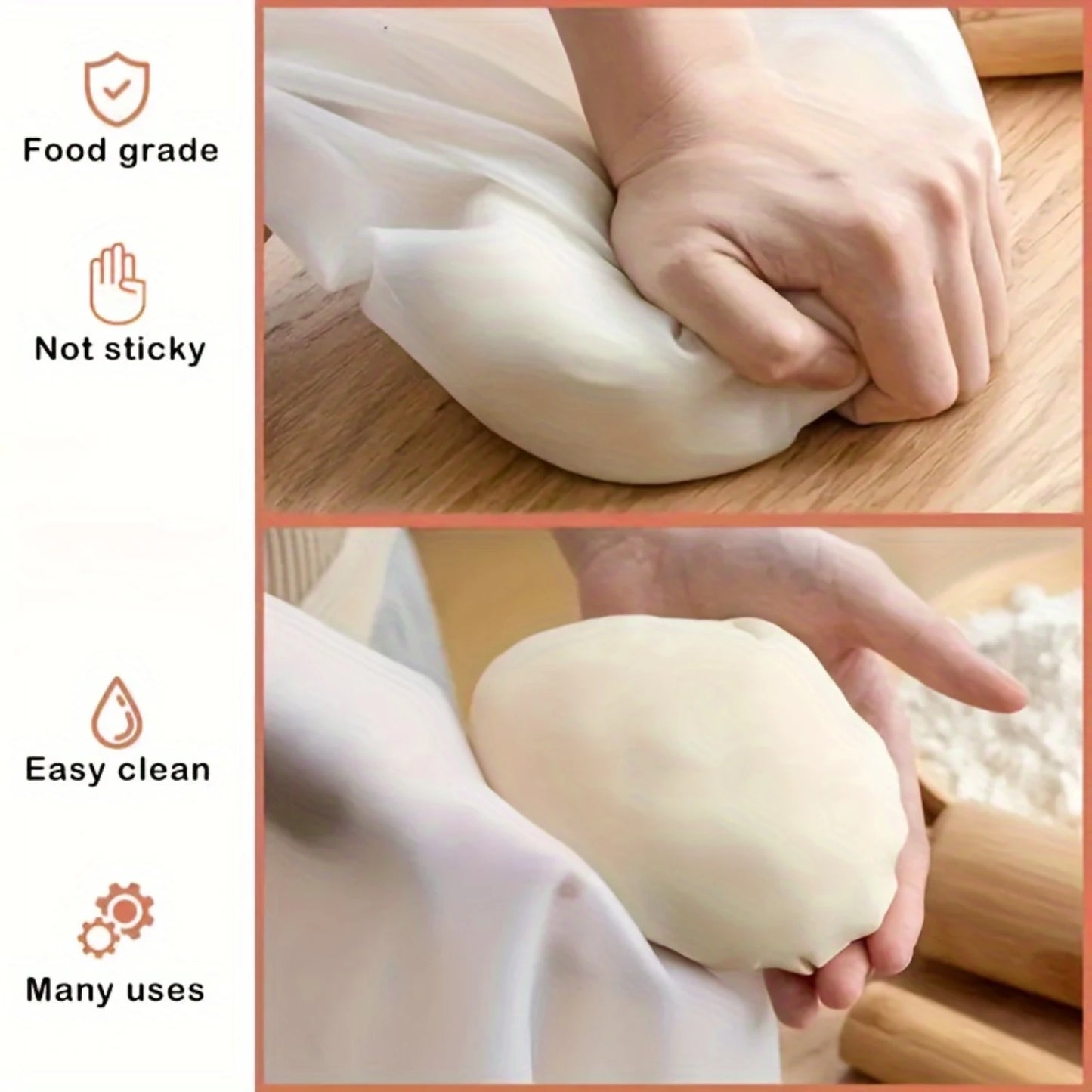 1pc Silicone Kneading Bag