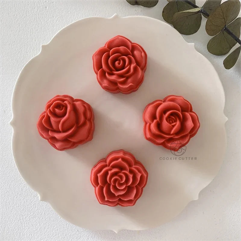 4Pcs/Set 30g/50g Rose Shape Mold