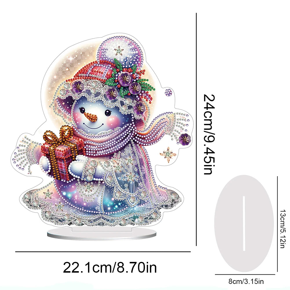 Snowman Ornament Christmas Diamond Art Tabletop Decorations