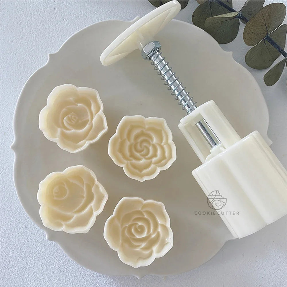 4Pcs/Set 30g/50g Rose Shape Mold