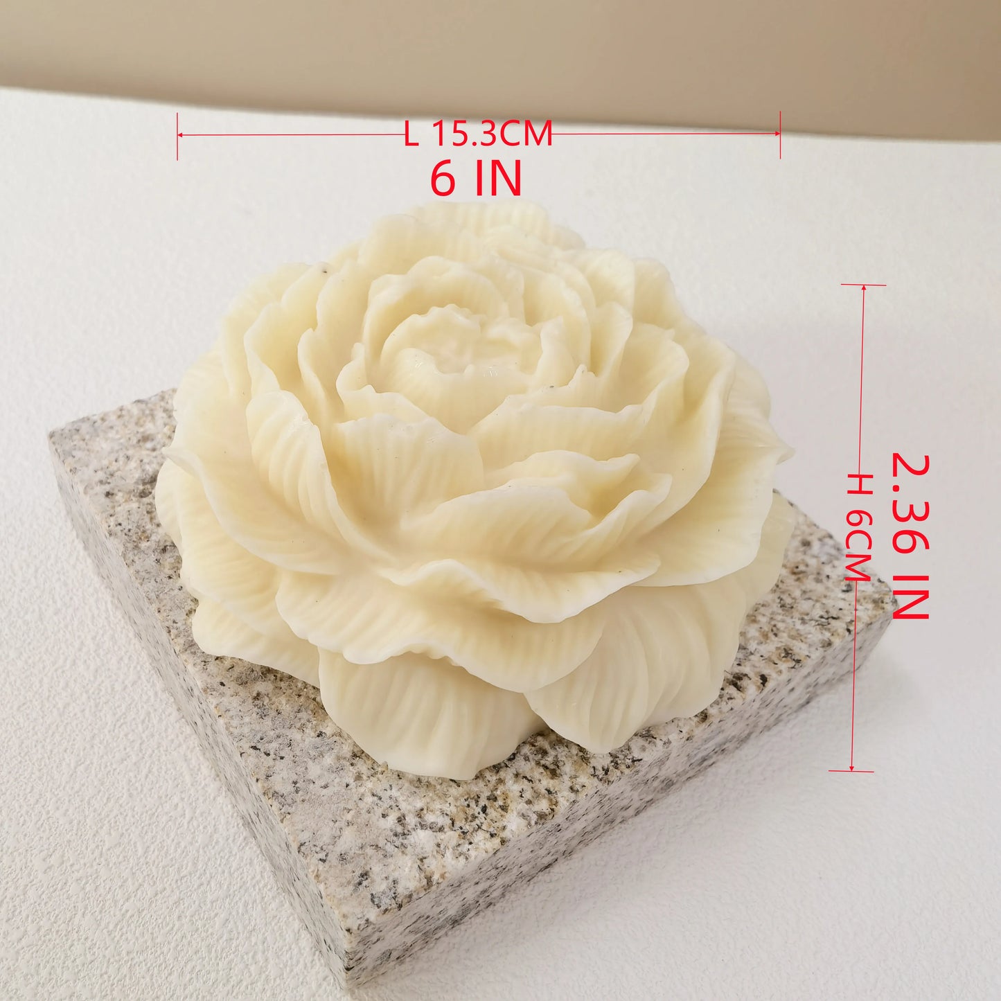 Large 6 inch Peony Flower, Silicone Mold