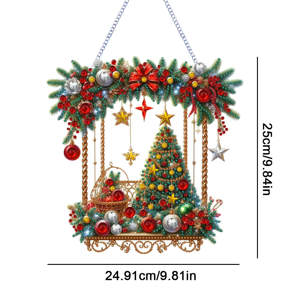 Christmas Special Shape Santa Claus Diamond Painting Dots Pendant