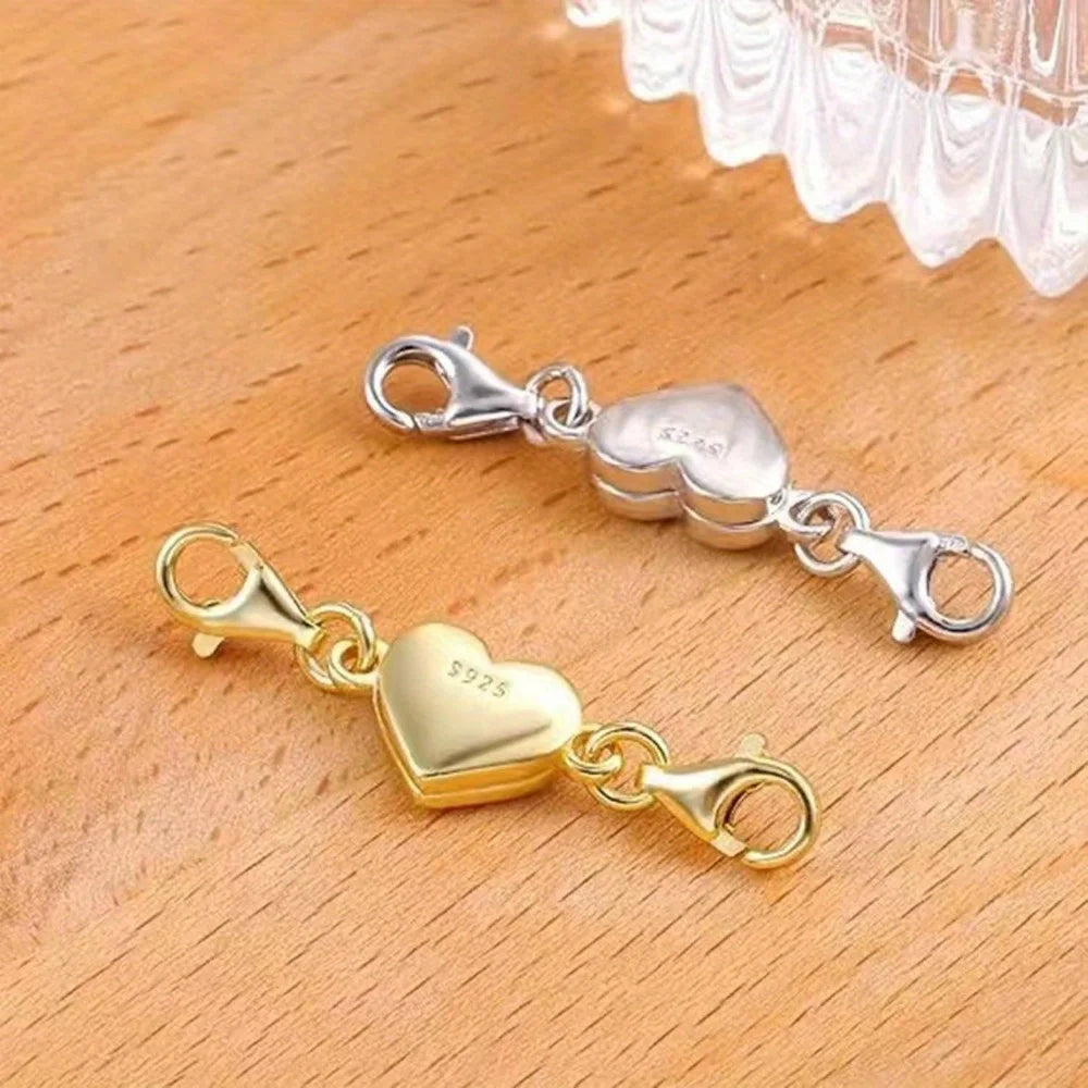 Heart-Shaped Magnetic Necklace Clasps and Closures