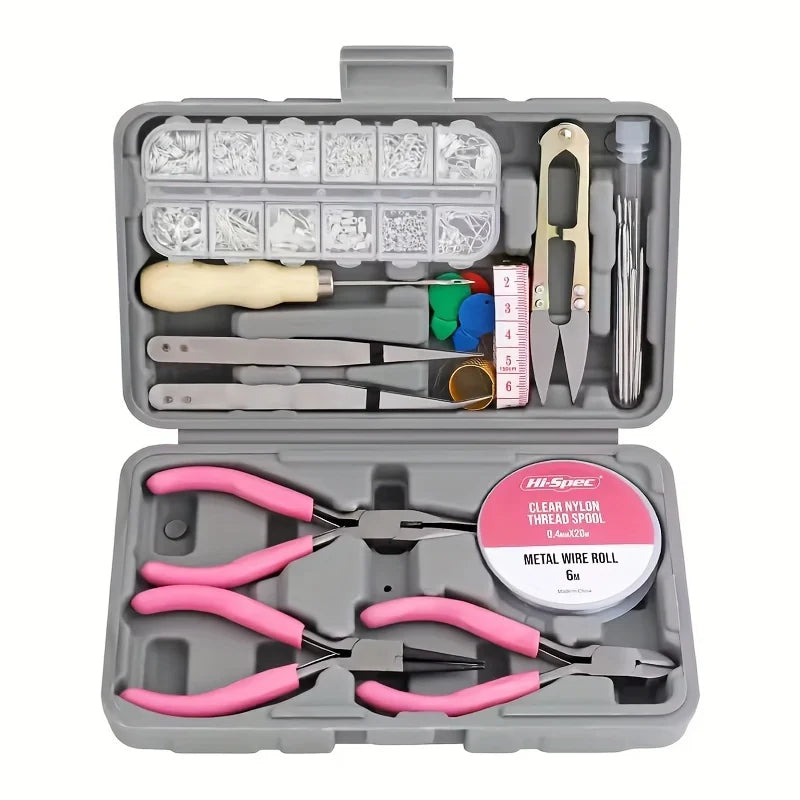 Pink & Grey Jewelry Making Toolkit