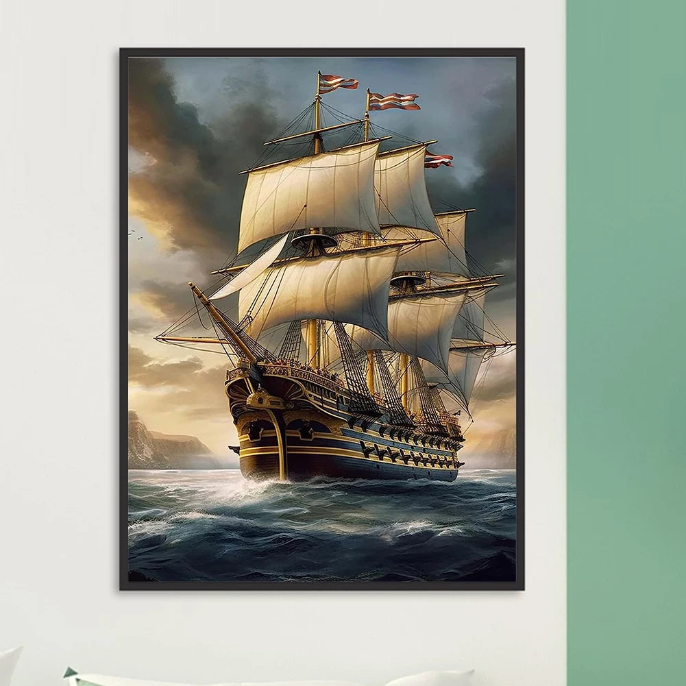 Sea Sailing Full Square Drill Diamond Painting Home Decor