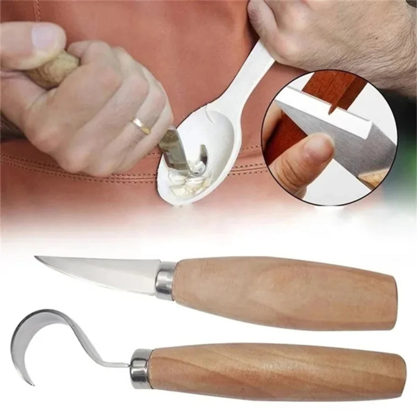 Stainless Steel Woodcarving Spoon Set