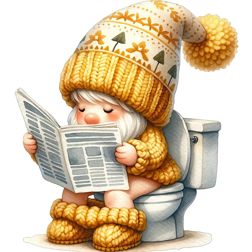 Diamond Painting Toilet Gnome Kit