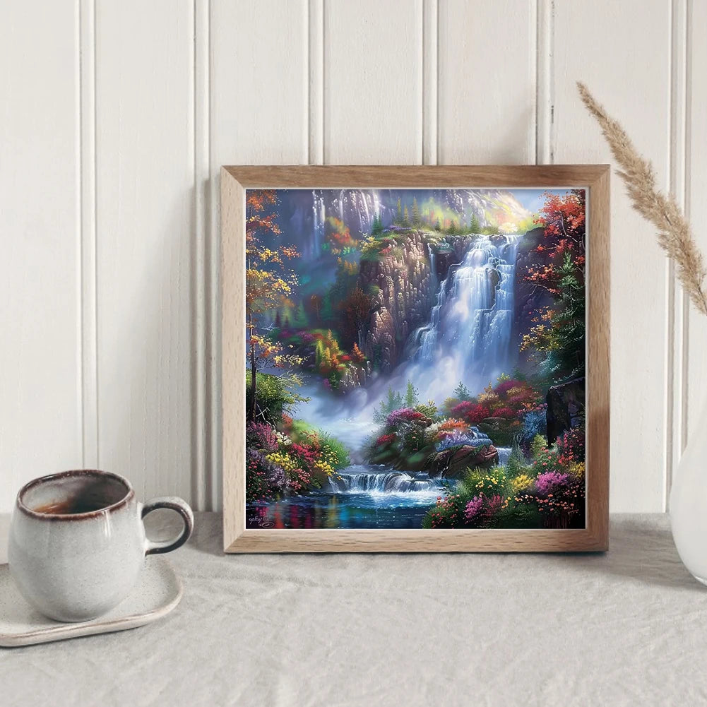 Waterfall Full Round Drill Diamond Painting Home Decor