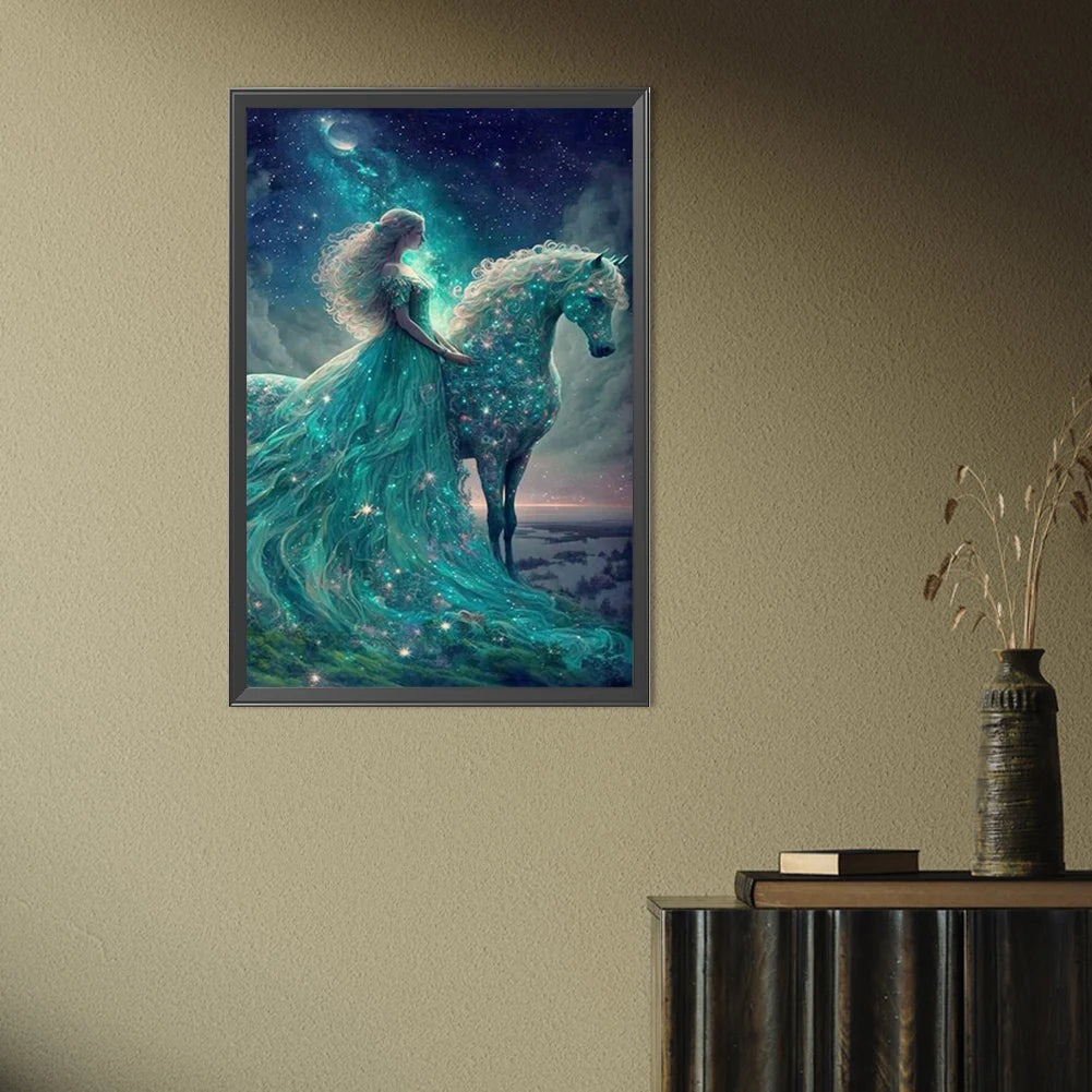 Diamond Painting Princess and Horse 45x65cm