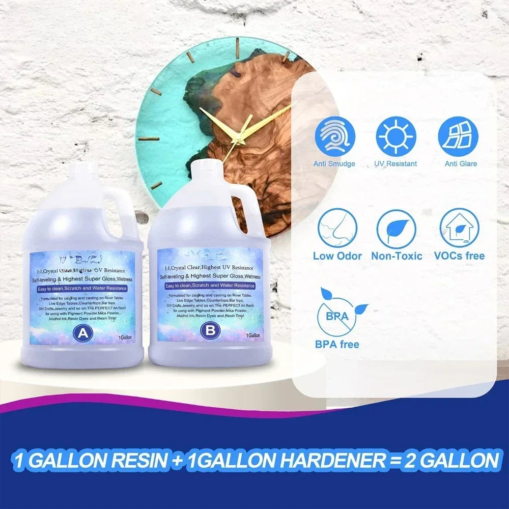 Epoxy Resin 2 Gallon Kit - Crystal Clear Epoxy Resin