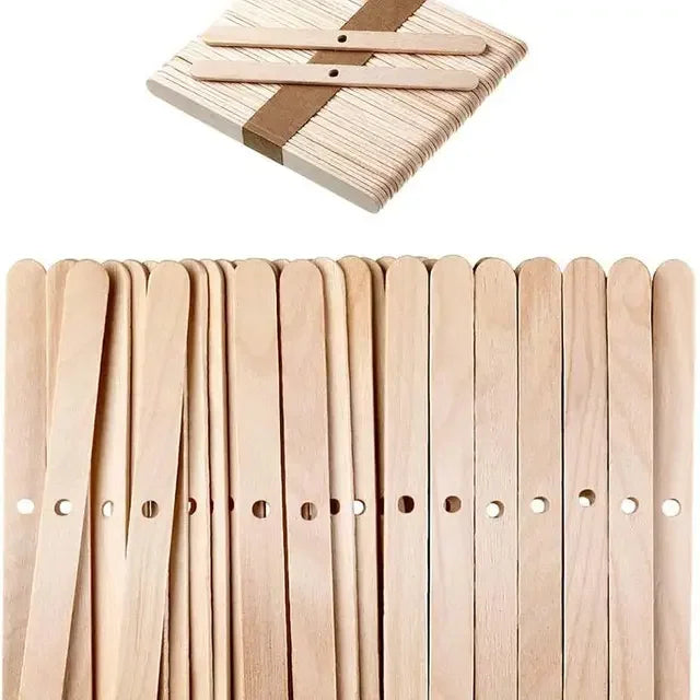 50pcs Wooden Wax Core Holder for Candles Aromatherapy