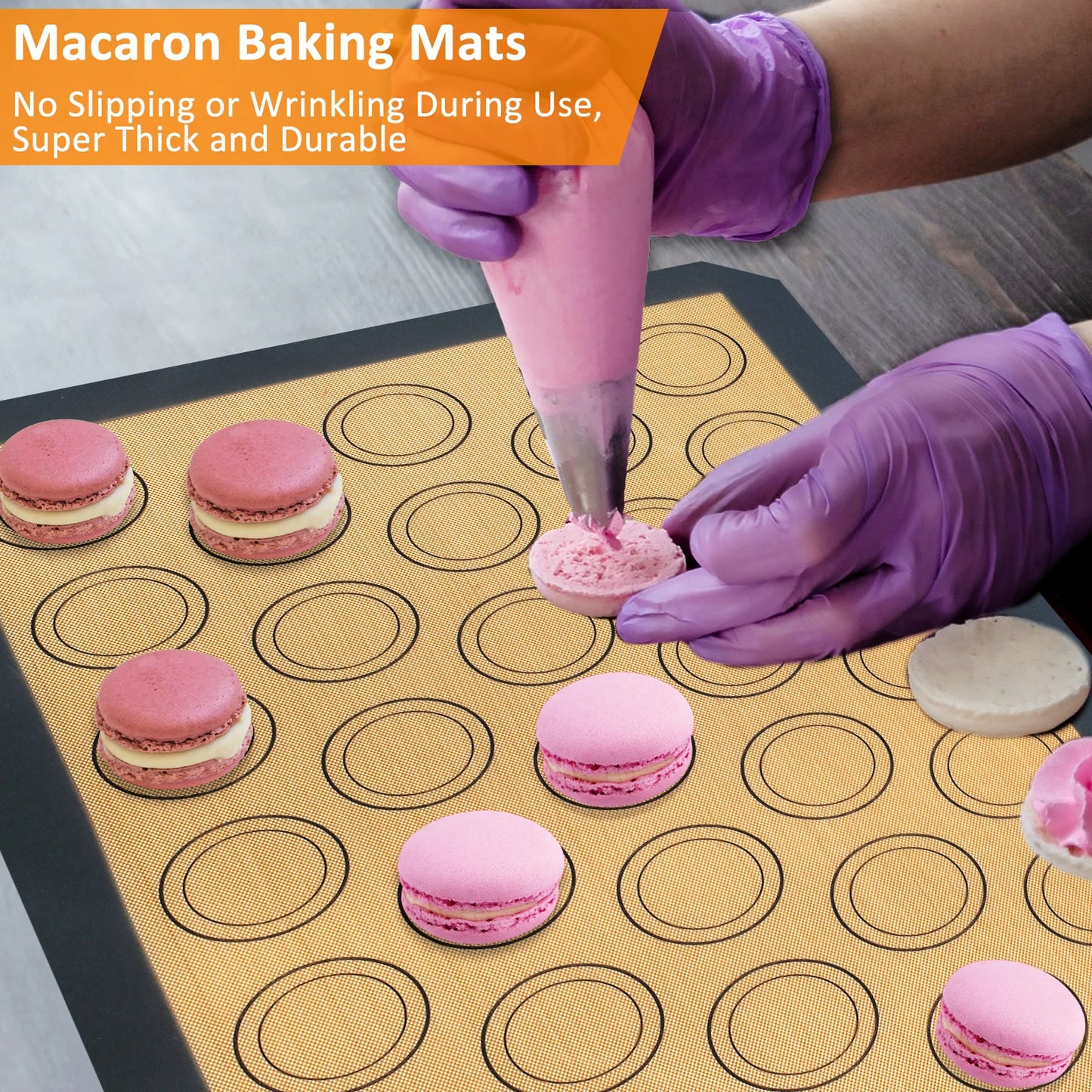 8Pcs Non-Stick Silicone Baking Mat