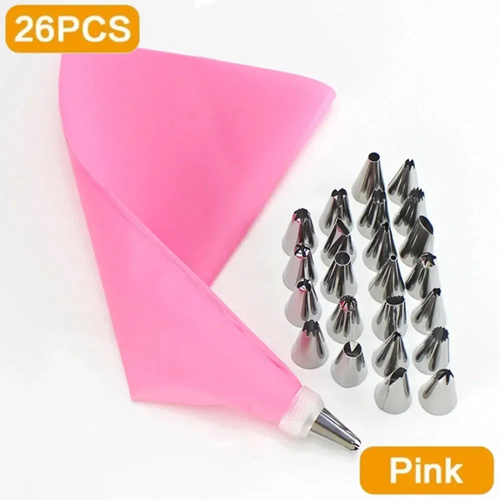 8/24 Piece Silicone Piping Bag Set