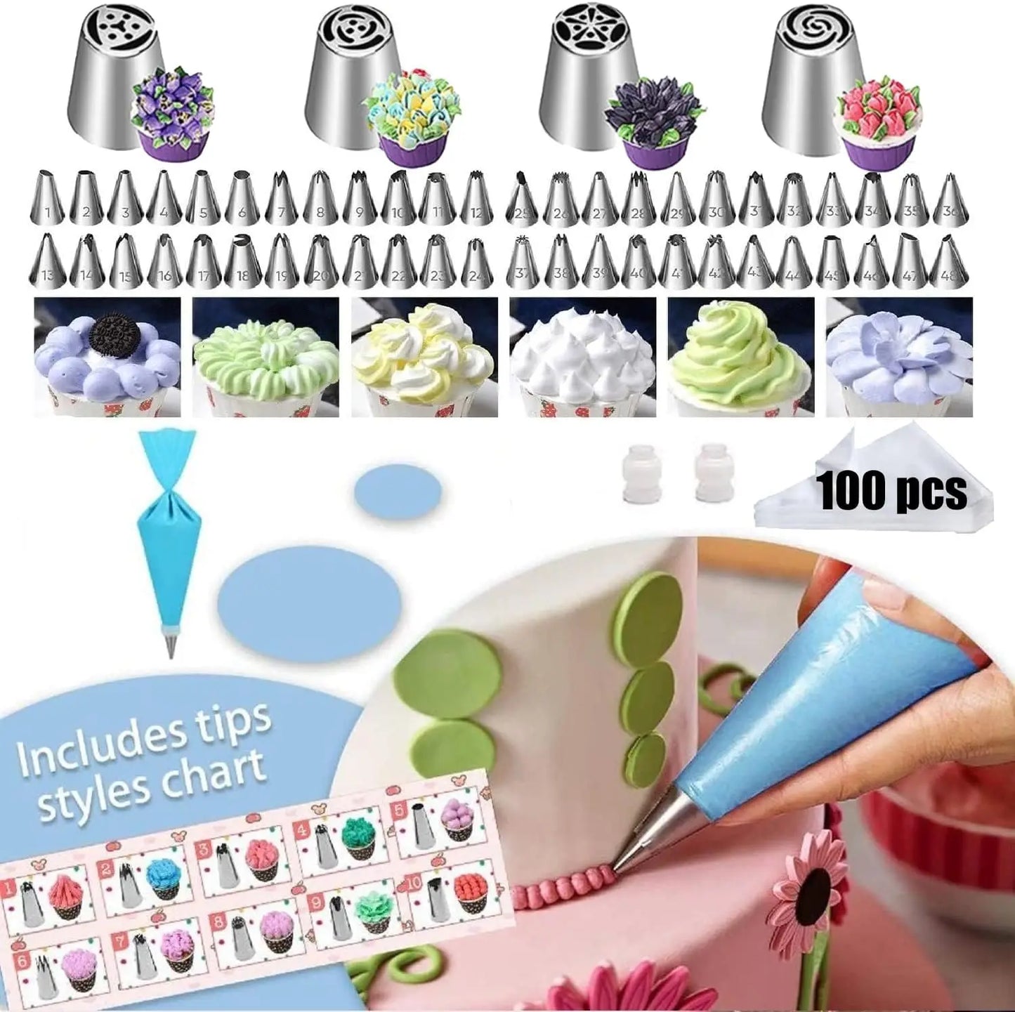 390PCS Cake Decorating Supplies Kit