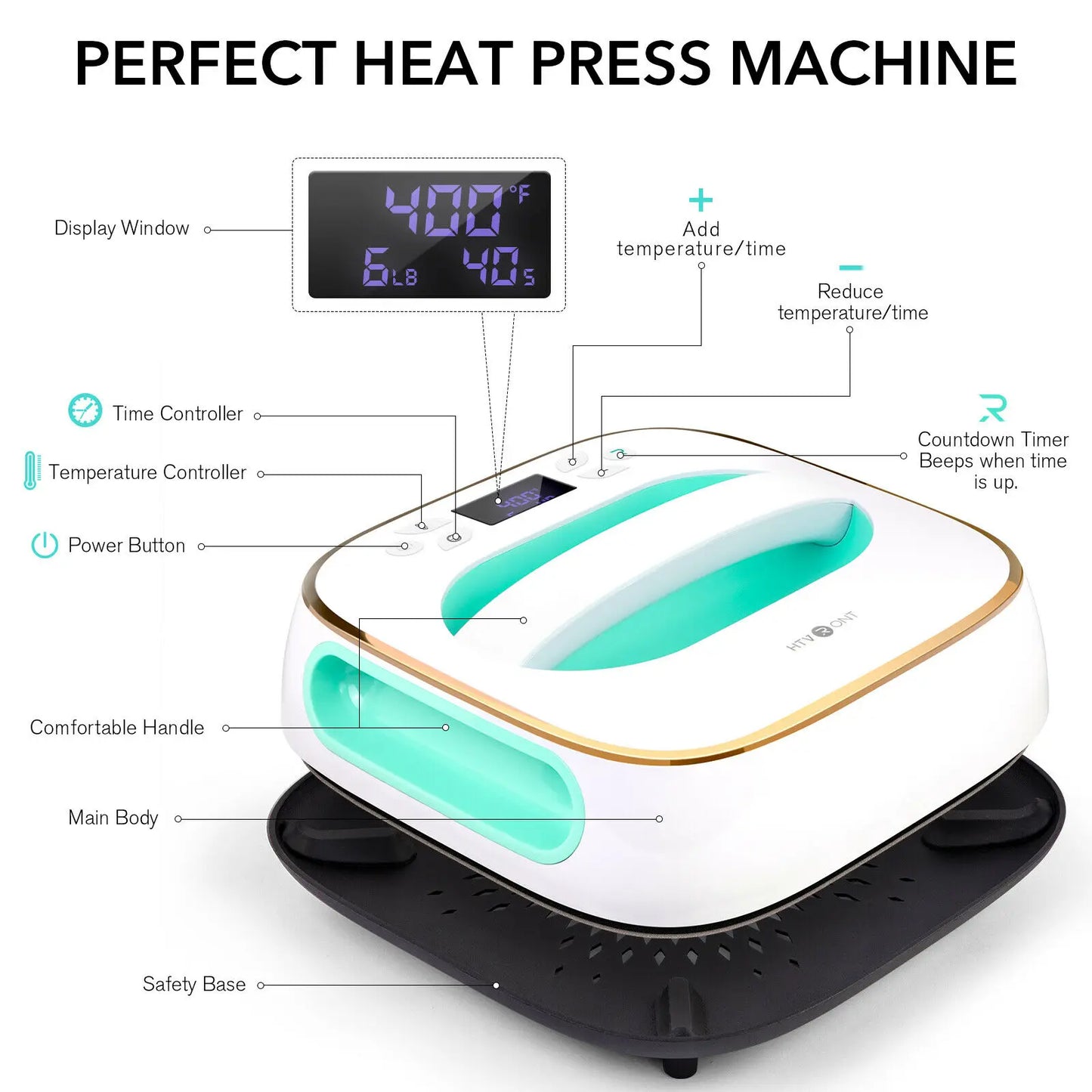 10X10inch Square Heat Press Machine