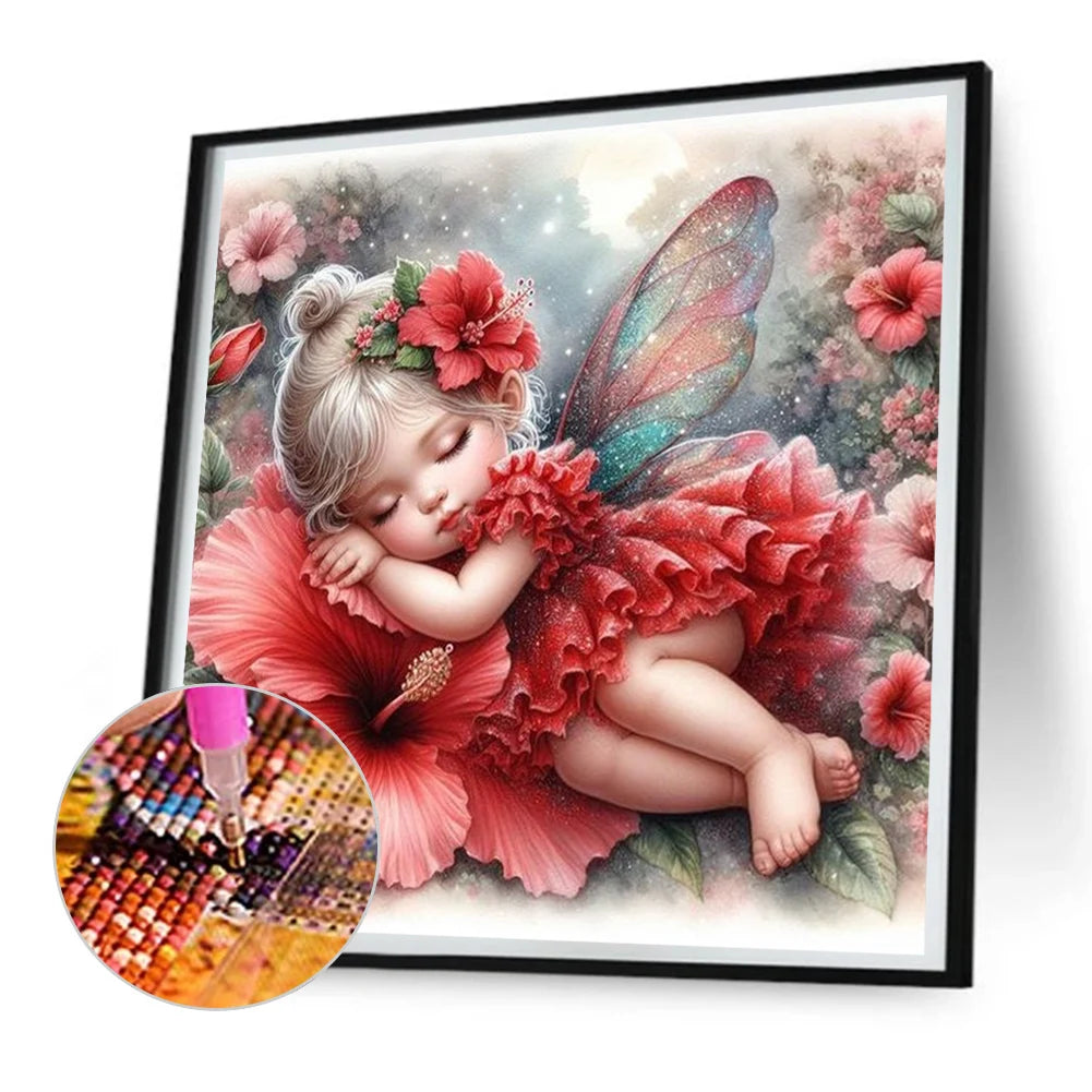 Flower Fairy Full Round Drill Diamond Painting  Kit