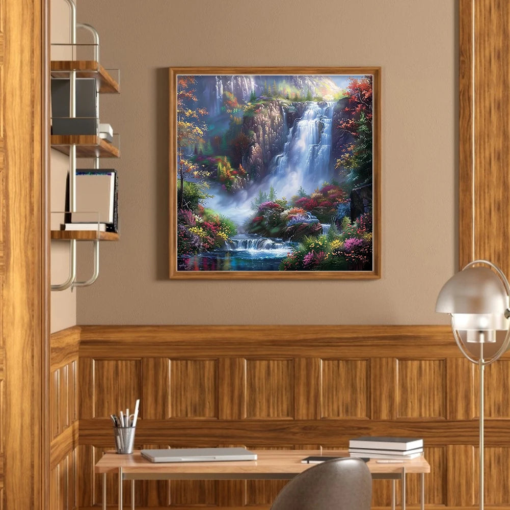 Waterfall Full Round Drill Diamond Painting Home Decor