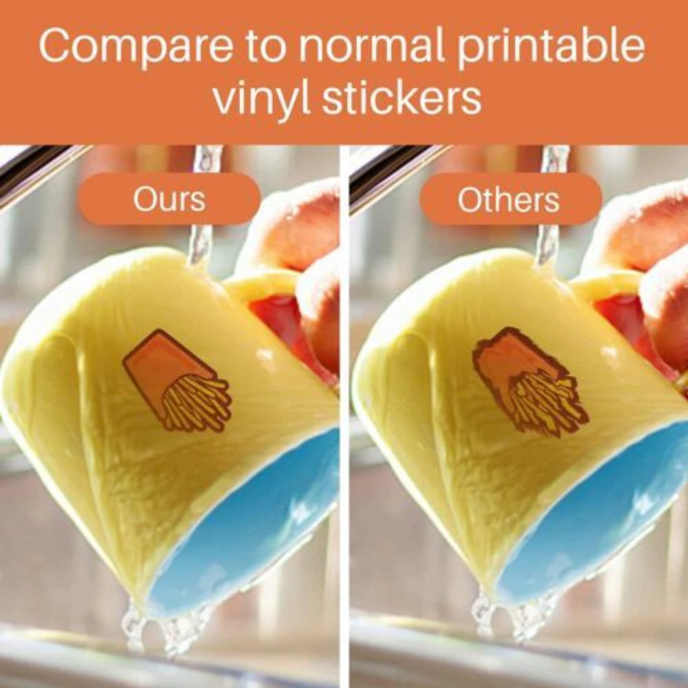 20 Pcs White/Transparent Sublimation Adhesive Vinyl