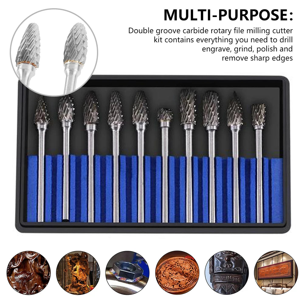 Tungsten Carbide Burrs Set for Dremel Wood Carving