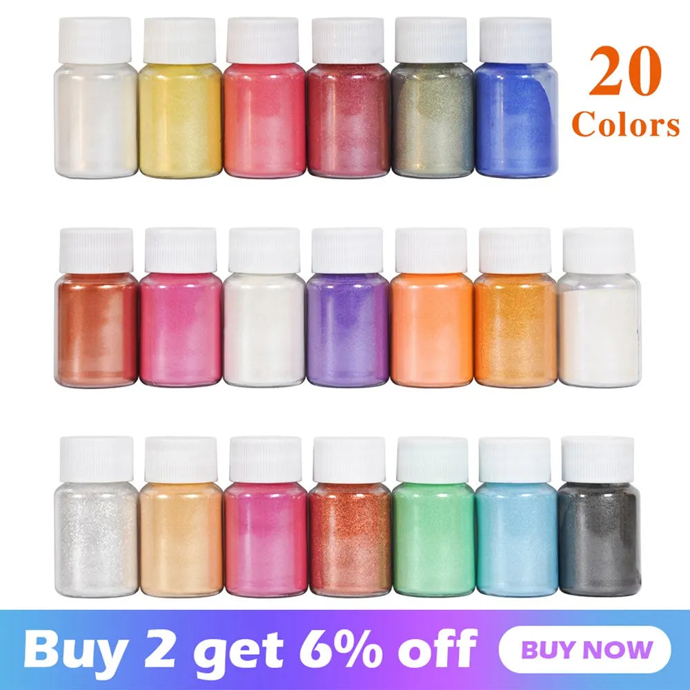 32 Color Mica Powder Epoxy Resin Pigment