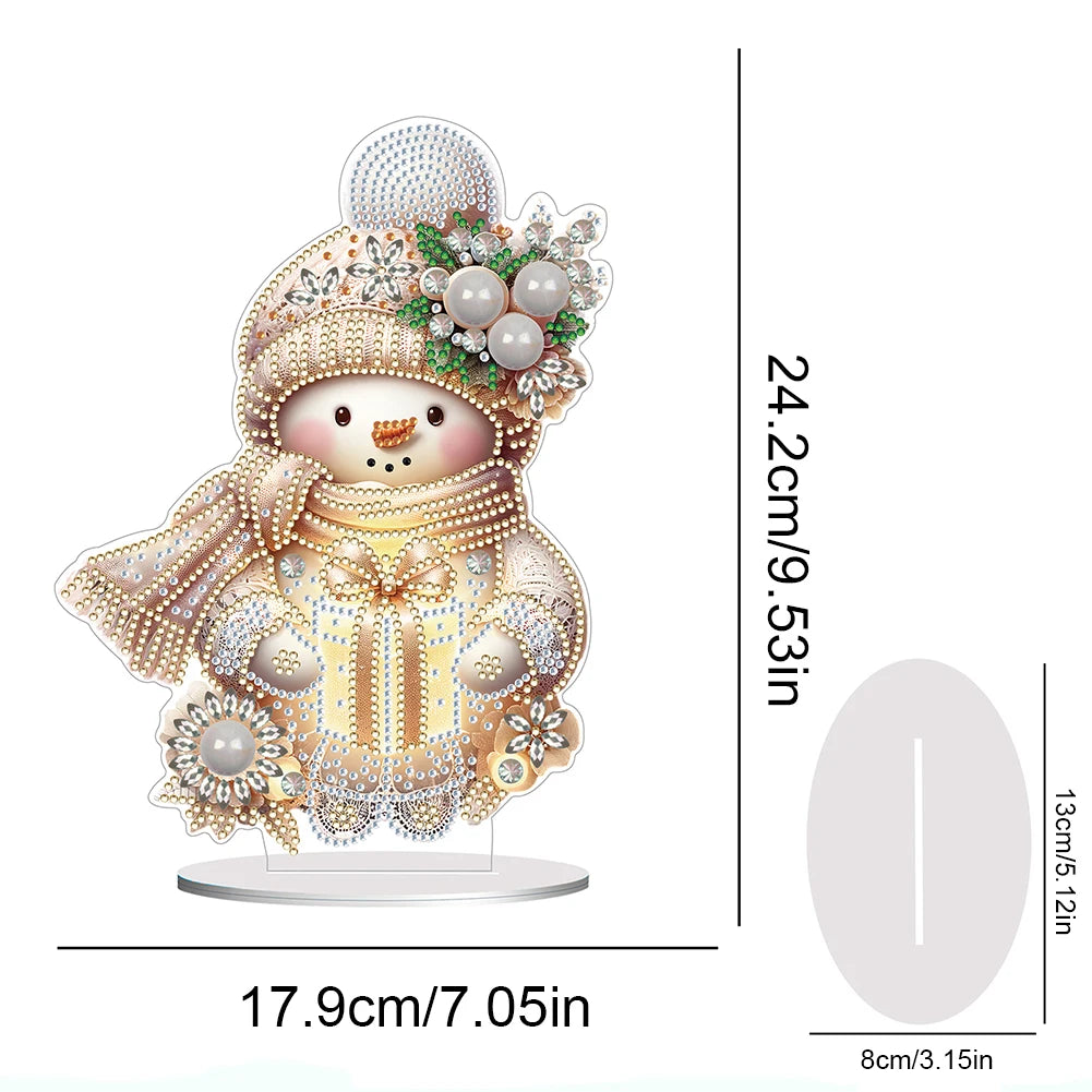 Snowman Ornament Christmas Diamond Art Tabletop Decorations